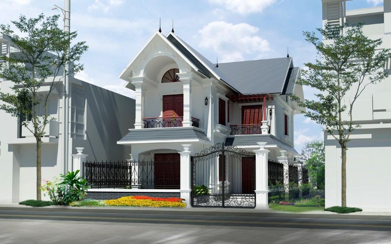 Phối màu sơn ngoại thất cho người mệnh Kim