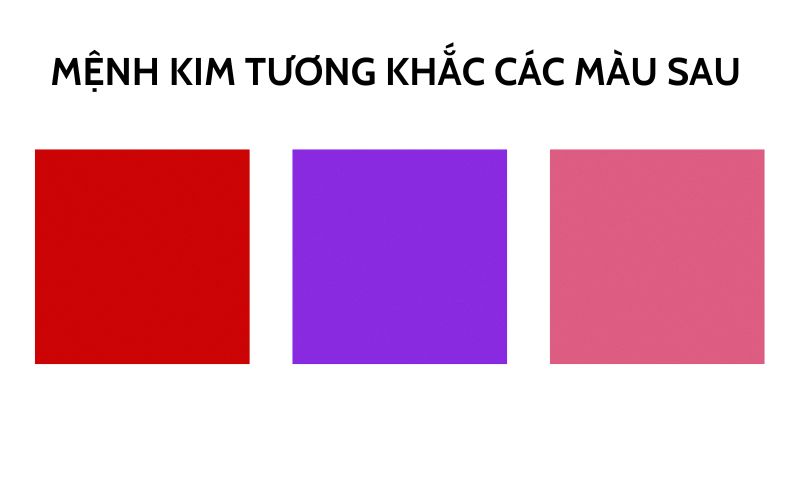 Các màu sơn cần tránh cho người mệnh Kim