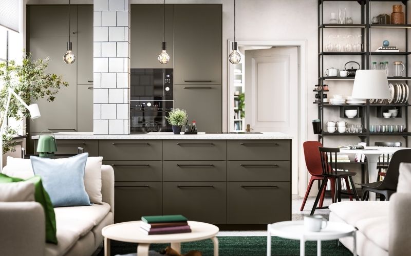 Phòng bếp màu nâu phong cách hiện đại cực cá tính
