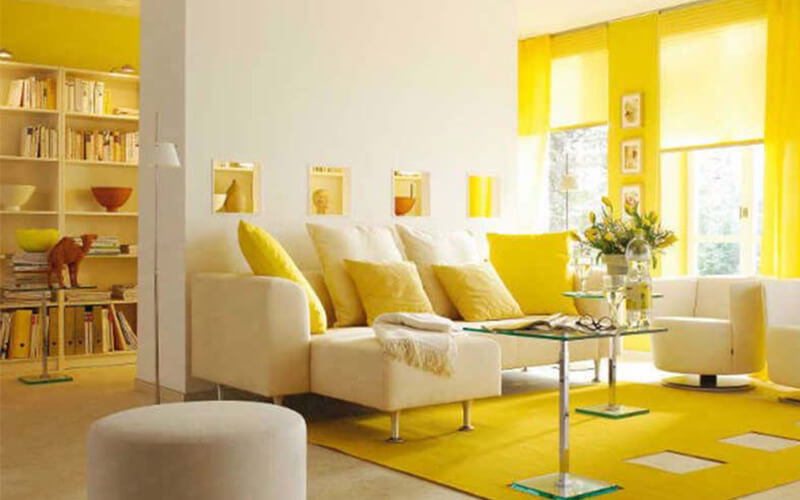 sơn nhà màu vàng chanh