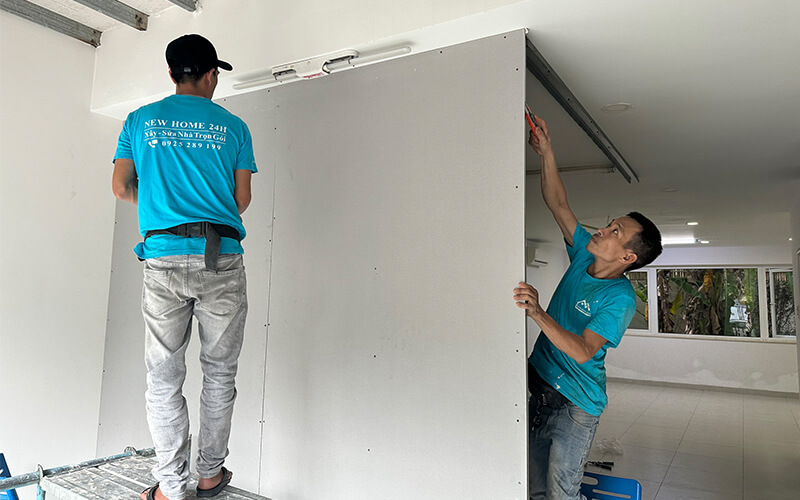 Các hạng mục thi công vách thạch cao