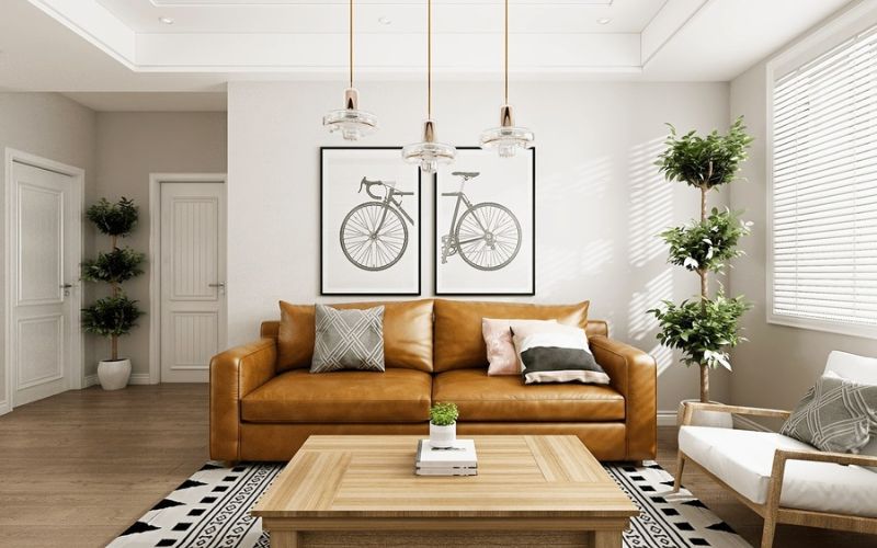Mẫu vách thạch cao phòng khách đẹp phong cách Minimalist đơn giản
