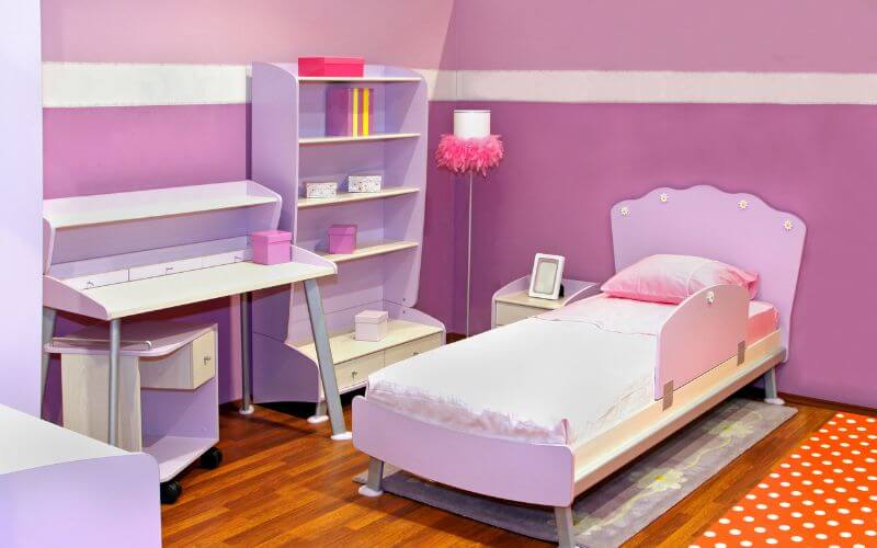Sơn phòng ngủ màu tím khoai môn trẻ con