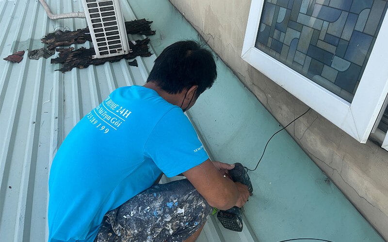 Thi công sửa nhà hạng mục lợp mái tôn