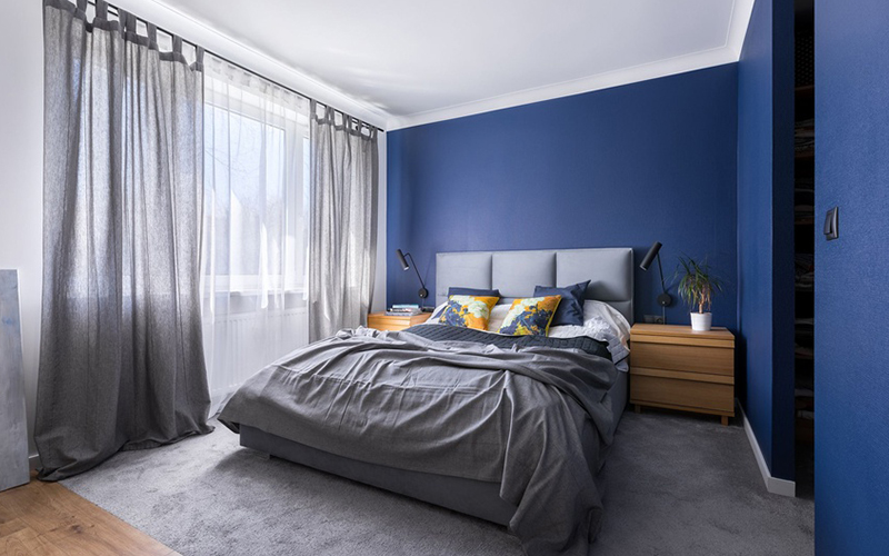 Mẫu sơn phòng ngủ xanh dương đẹp