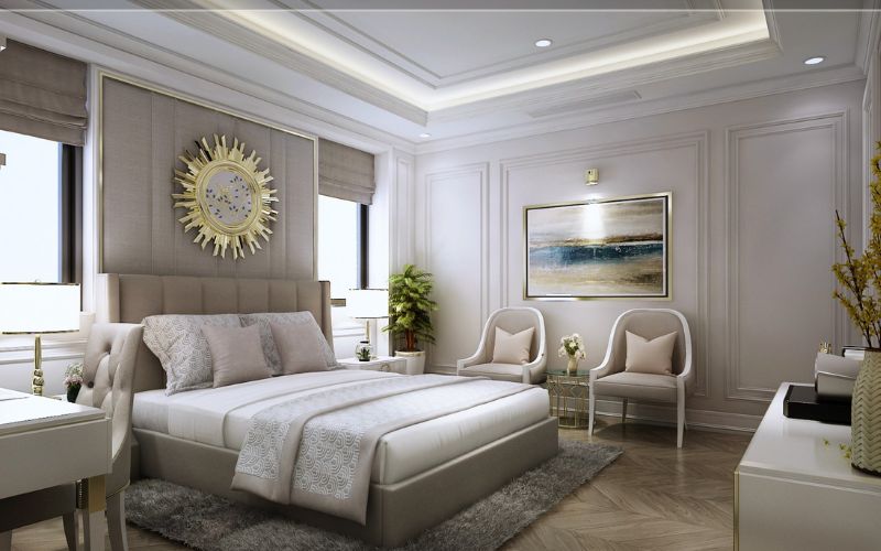 Phào chỉ trần nhà thiết kế trơn, kết hợp đèn LED thông minh, tiện lợi Trần nhà thiết kế trơn, kết hợp đèn LED thông minh, tiện lợi