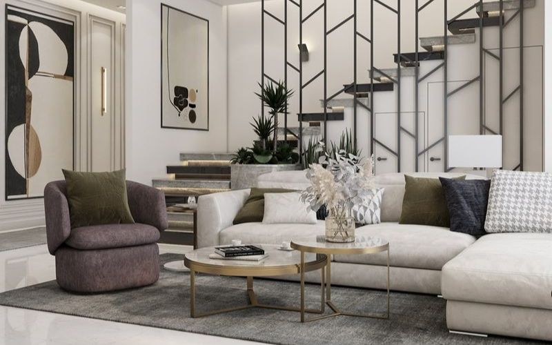 Vách ngăn tam cấp cầu thang CNC, có hoa văn trang trí