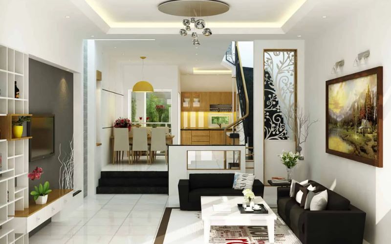 Mẫu vách ngăn Mica bằng nhựa, họa tiết hoa lá tinh tế 