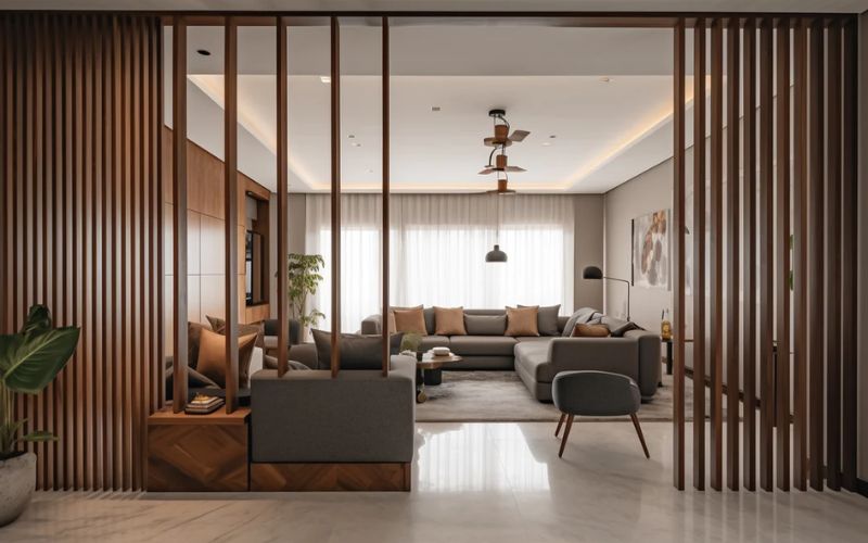 Một số loại lam gỗ trang trí phòng khách
