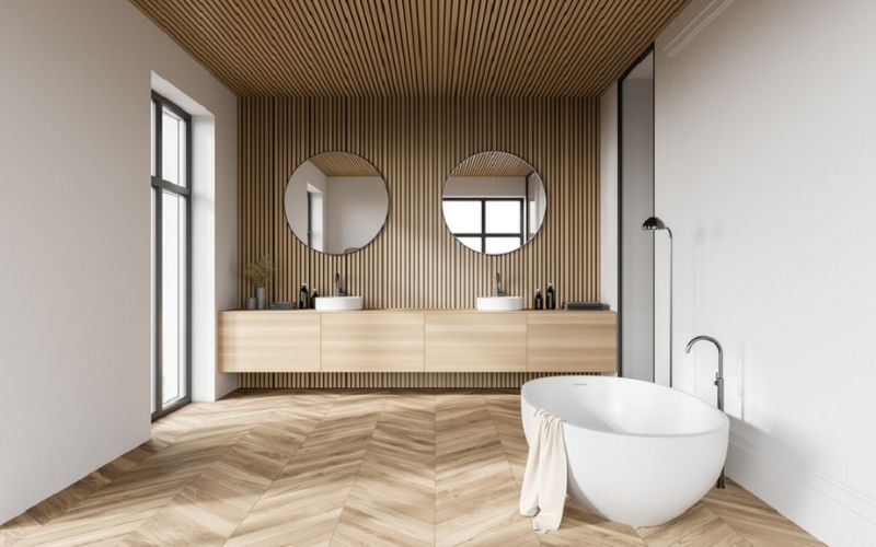 Thiết kế phòng tắm hiện đại nội thất đơn giản