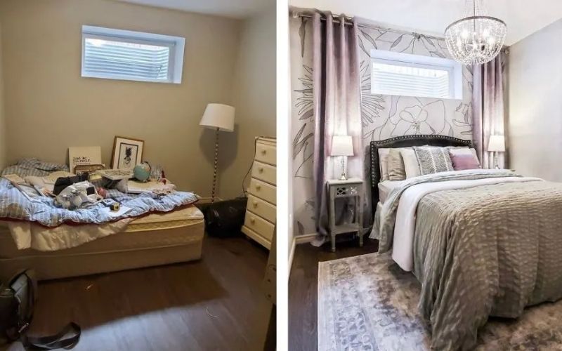 Cải tạo phòng ngủ Tân cổ điển với điểm nhấn đèn phale trang nhã
