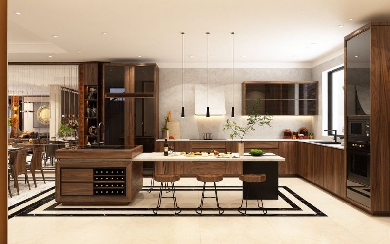 Một số công dụng nổi trội của bàn đảo bếp