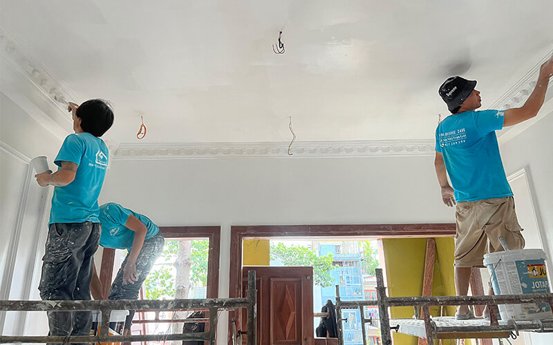 Giá sơn nhà 100m2 cho nhà cũ