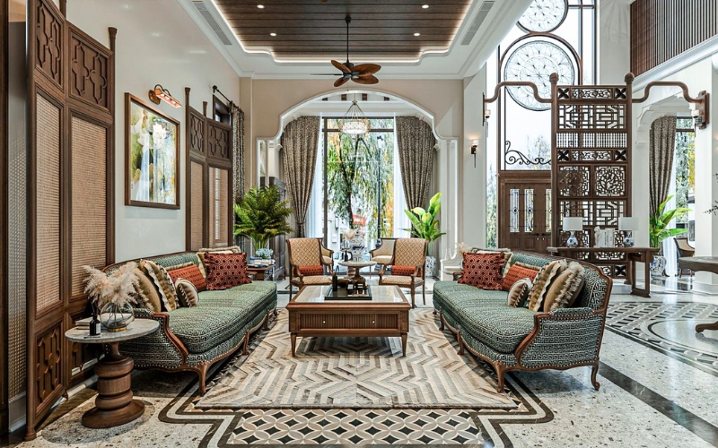 Thiết kế biệt thự Indochine với không gian mở đặc sắc