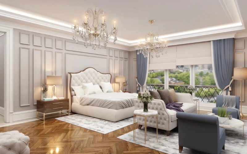 Phòng ngủ cần đảm bảo tính thư giãn tối đa cho gia chủ và phù hợp với không gian chung