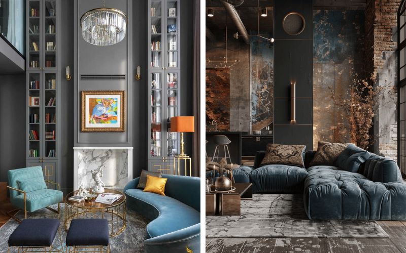 Biệt thự thiết kế theo phong cách Metallic được thể hiện theo nhiều cách khác nhau