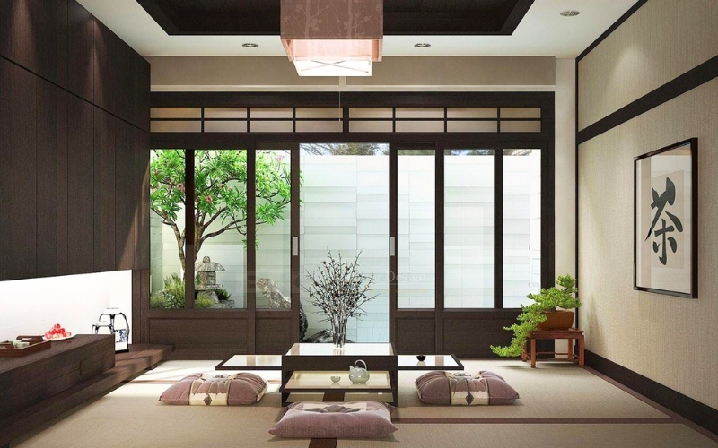 thiết kế nội thất chung cư phong cách nhật bản