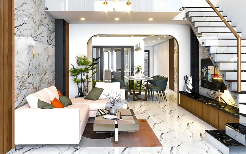 Thiết kế chú trọng vào tính tiện nghi của không gian sống