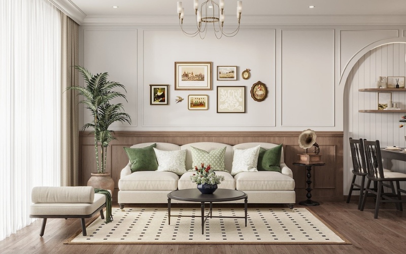 Mẫu thiết kế Indochine cho nhà cấp 4 2 phòng ngủ
