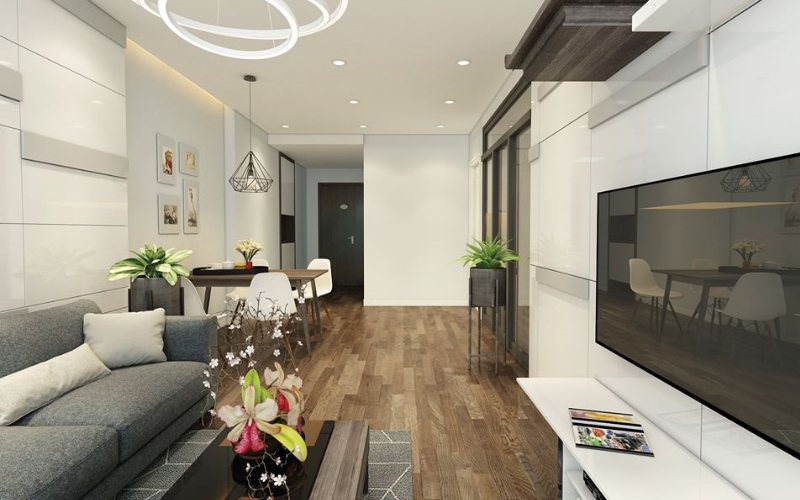 Đồ nội thất sắc nét kết hợp với không gian mở tạo nên một tổng thể hoàn hảo