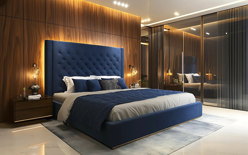 Mẫu thiết kế nội thất phòng ngủ hiện đại diện tích 28m2