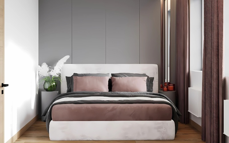 Thiết kế nội thất phòng ngủ 7m2 hiện đại