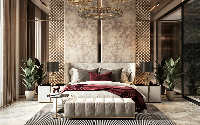 Thiết kế phòng ngủ phong cách Luxury đầy cuốn hút