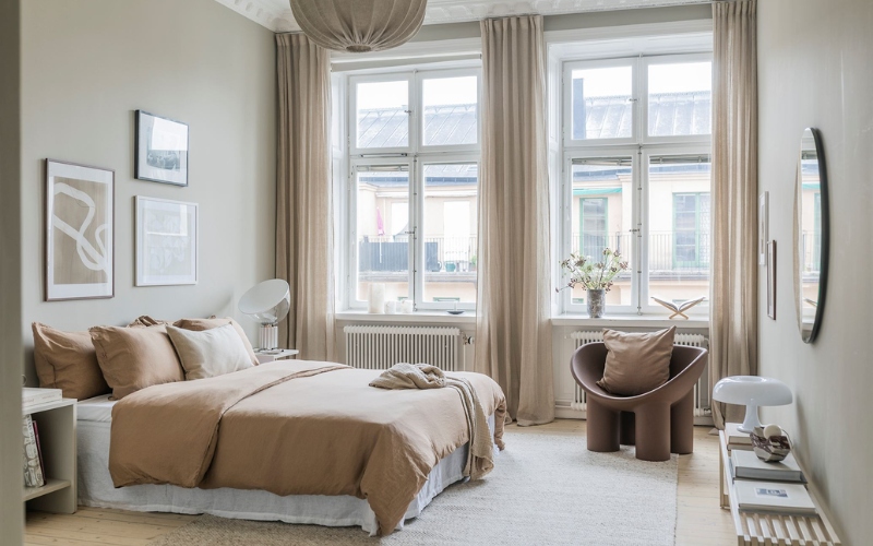 Mẫu nội thất phòng ngủ phong cách Scandinavian cho nhà phố