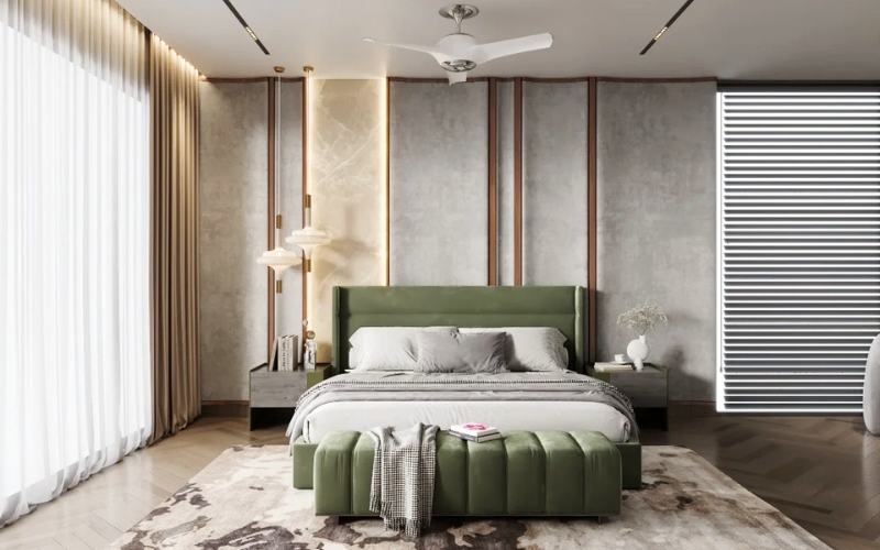 Thiết kế giường ngủ cần đảm bảo tính cân bằng trong không gian