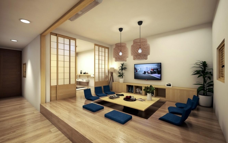 Thiết kế theo phong cách kiểu Japandi tối giản nhưng hiện đại