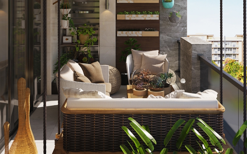 Sống ảo cực đỉnh với ban công được trang trí đẹp mắt đủ chỗ chill