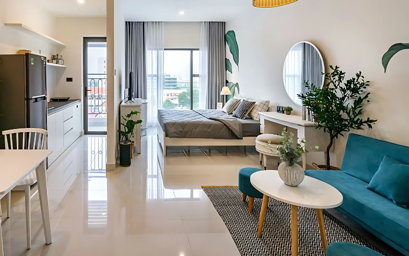 Căn hộ chung cư diện tích 30m2 thích hợp với không gian mở
