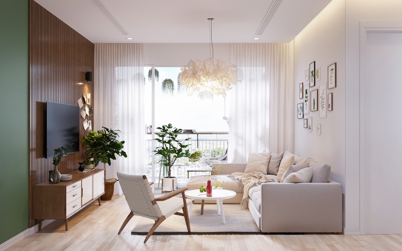 Bố trí các chậu cây xanh trong không gian căn hộ chung cư