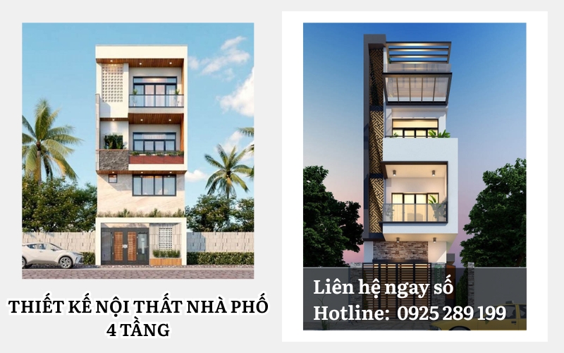 Dưới đây là một số mẫu thiết kế nhà 4 tầng xu hướng nhất năm 2025