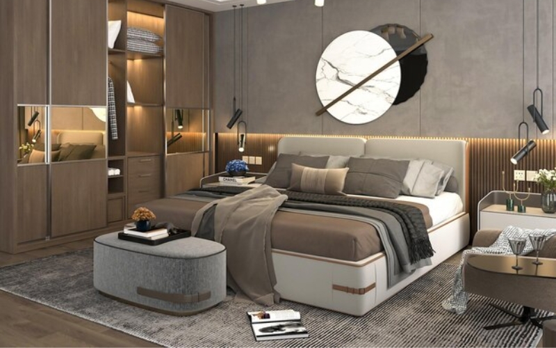 Sự kết hợp hài hòa giữa gỗ ánh sáng và màu sắc trung tính