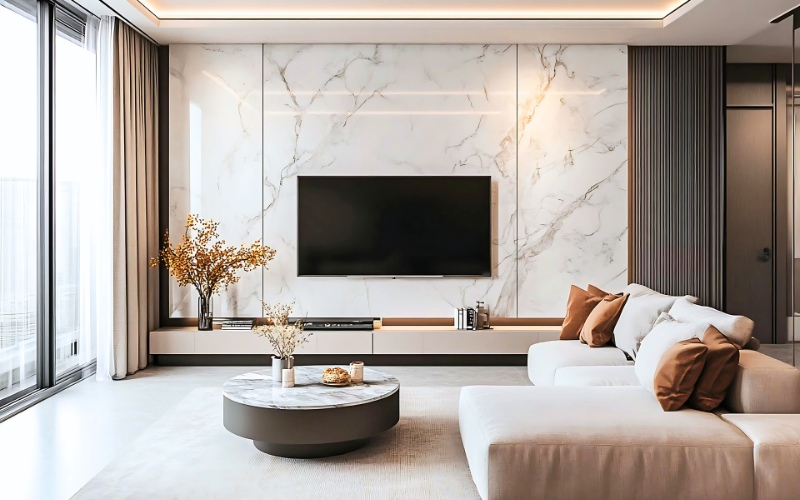 Thiết kế không gian phòng khách tối giản nhưng vô cùng sang trọng