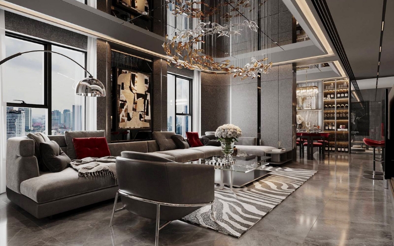 Căn hộ 120m2 được thiết kế theo phong cách Luxury đẳng cấp