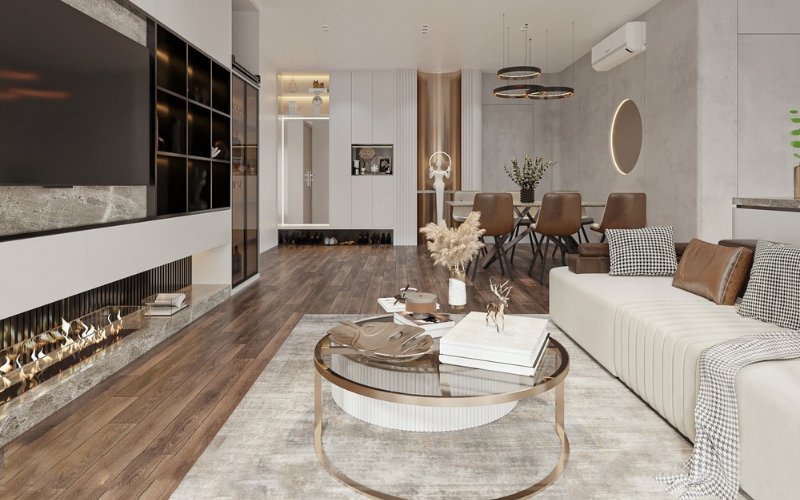 Thiết kế nội thất chung cư 54m2 phong cách hiện đại mang vẻ đẹp phóng khoáng