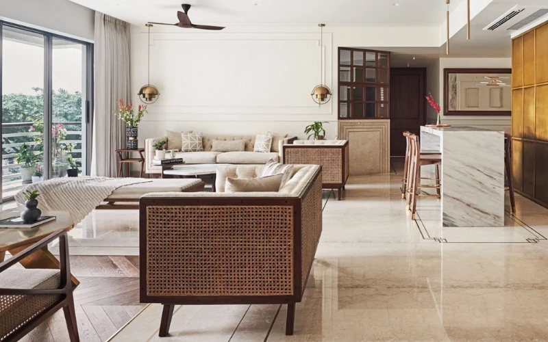 Thiết kế nội thất chung cư 54m2 phong cách tối giản