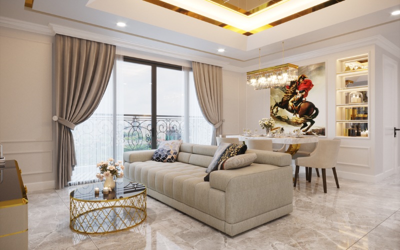 Căn hộ phong cách Tân cổ điển cho gia chủ yêu thích sự sang trọng