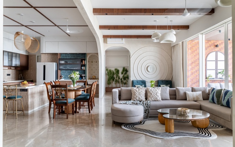 Mẫu thiết kế căn hộ 55m2 2 phòng ngủ cho gia đình trẻ