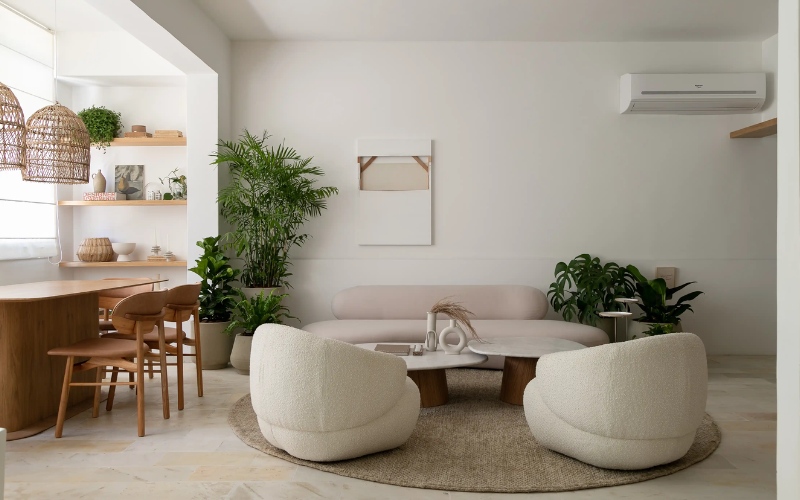 Thiết kế căn hộ chung cư 55m2 phong cách Wabi sabi