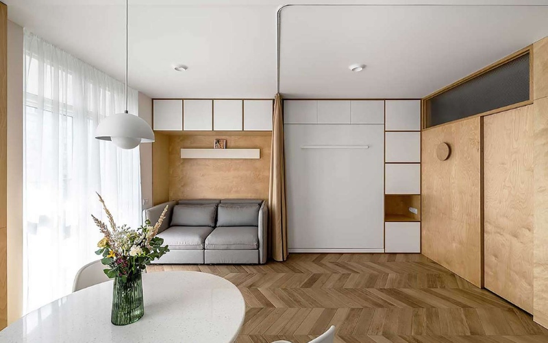 Nội thất Japandi tiết kiệm chi phí cho căn hộ 55m2