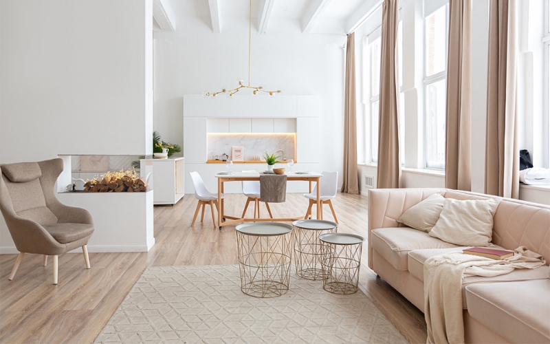 Thiết kế nội thất căn hộ 56m2 phong cách Scandinavian thanh lịch