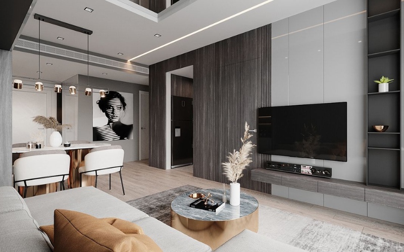 Nội thất đa năng kết hợp với phong cách công nghiệp hiện đại