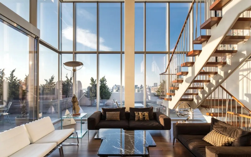 Mẫu căn hộ penthouse cao cấp với thiết kế thông tầng