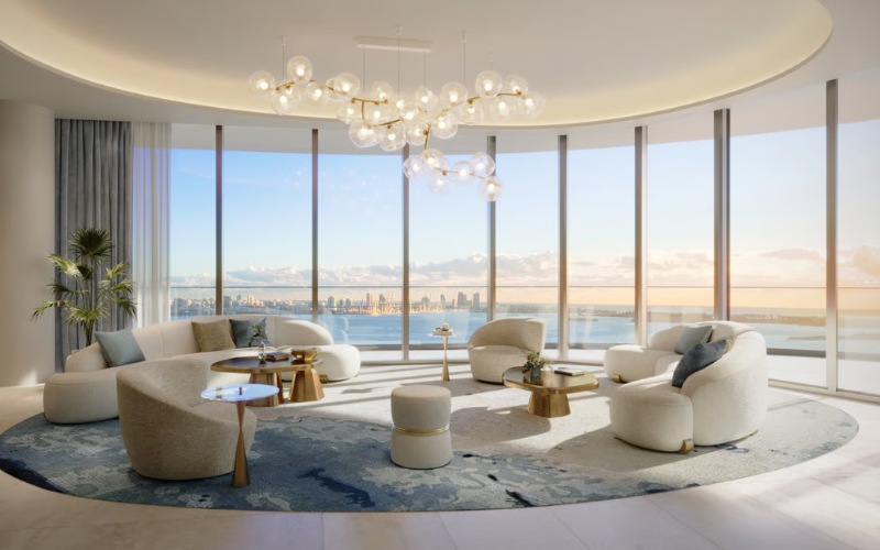 Tone trắng luôn là lựa chọn an toàn cho nội thất căn hộ penthouse