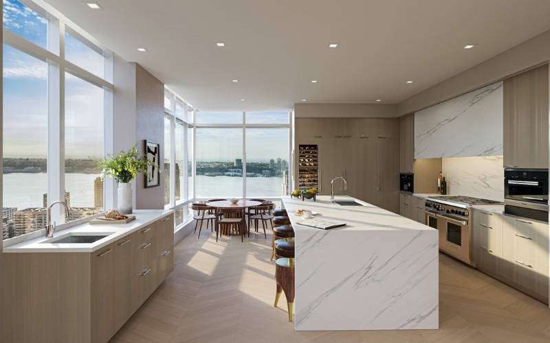 Không thể thiếu bàn đảo cho căn bếp đẳng cấp của penthouse