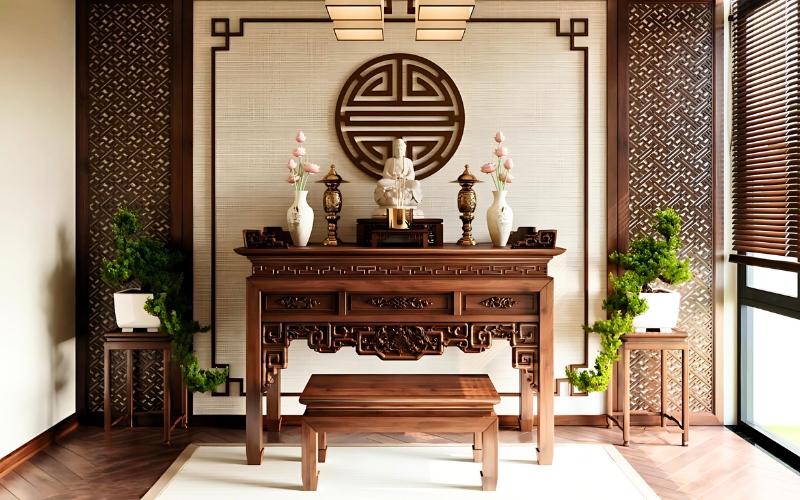 Thiết kế bàn thờ chung cư giúp duy trì nếp sống tâm linh trong không gian sống hiện đại