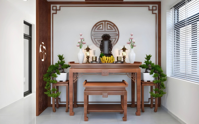 Vách ngăn còn có thể kết hợp thêm họa tiết hoa văn phong thủy để nâng cao giá trị thẩm mỹ